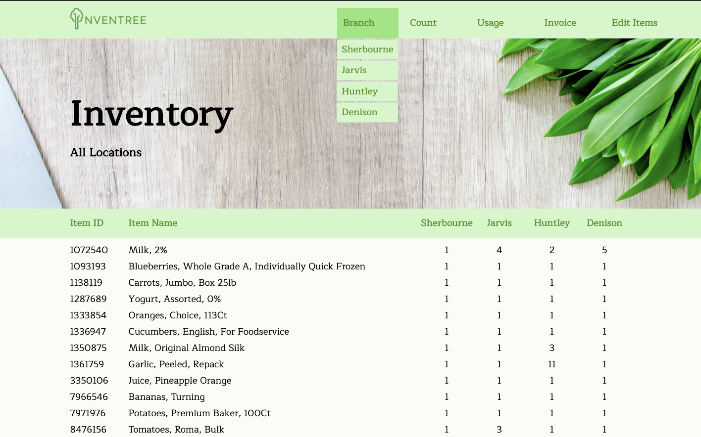 screenshot of inventree app